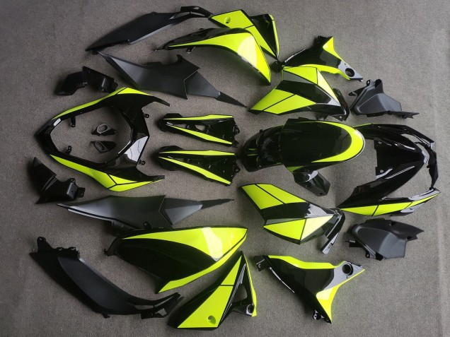 2013-2018 Glossy Black Neon Yellow Kawasaki Z800 Motorcycle Fairings Australia