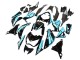 2013-2018 Light Blue Glossy Black Kawasaki Z800 Motorcycle Fairings Australia