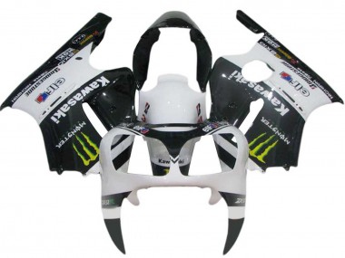 2000-2001 White Black Yellow Elf Monster Kawasaki ZX12R Motorcycle Fairings Australia