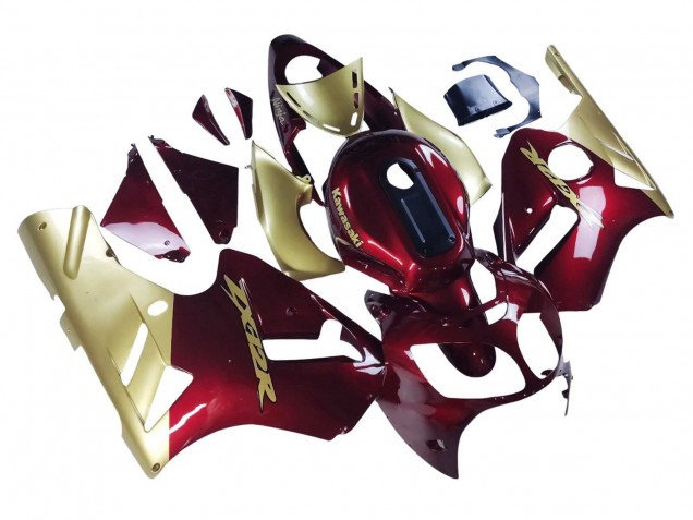 2000-2001 Red Gold Kawasaki ZX12R Motorcycle Fairings Australia