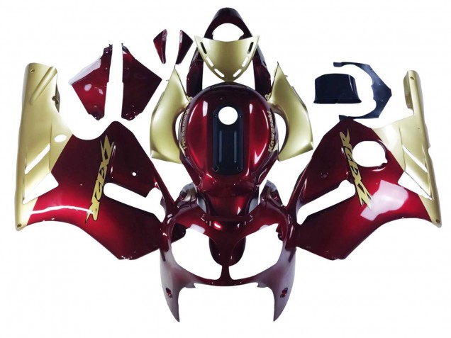 2000-2001 Red Gold Kawasaki ZX12R Motorcycle Fairings Australia