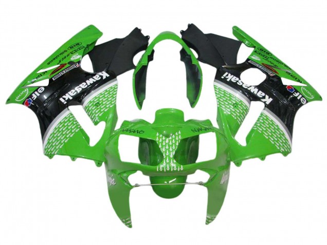 2002-2006 Green Black White Kawasaki ZX12R Motorcycle Fairings Australia