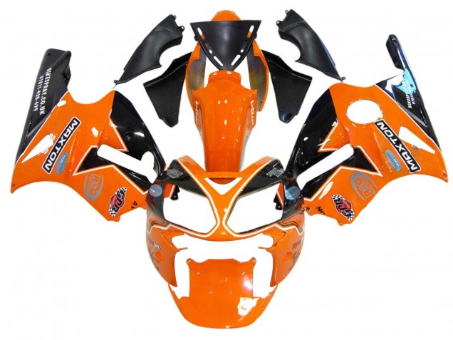 2002-2006 Orange Yellow Black Elf Maxton Kawasaki ZX12R Motorcycle Fairings Australia
