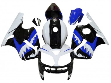 2002-2006 White Blue Black Shark Kawasaki ZX12R Motorcycle Fairings Australia