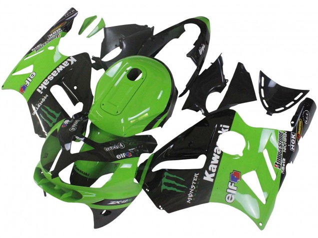 2002-2006 Green Glossy Black Elf Touch4 Monster Kawasaki ZX12R Motorcycle Fairing Australia