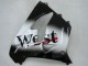 2000-2001 Glossy Black White West Kawasaki ZX9R Motorcycle Fairings Australia