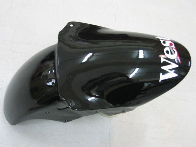 2000-2001 Glossy Black White West Kawasaki ZX9R Motorcycle Fairings Australia