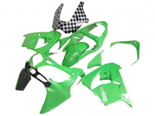2000-2001 Green Black White Ninja Kawasaki ZX9R Motorcycle Fairings Australia