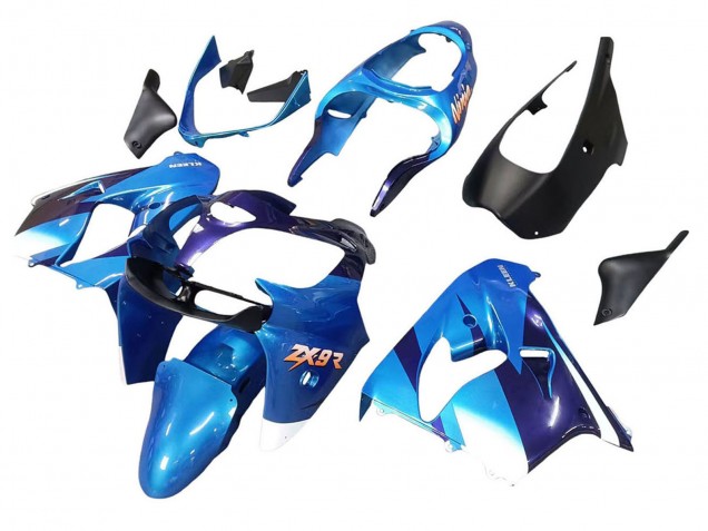 2000-2001 Blue Black Kawasaki ZX9R Motorcycle Fairings Australia