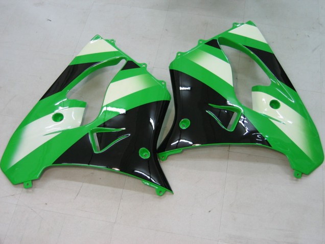 2000-2001 Green Silver Black Kawasaki ZX9R Motorcycle Fairings Australia