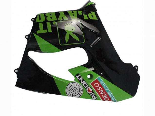 2000-2001 Green Black Playboy DENSO Kawasaki ZX9R Motorcycle Fairings Australia