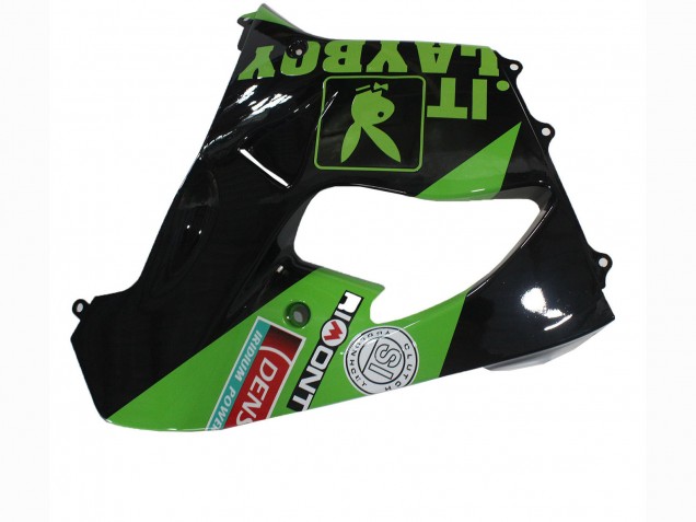 2000-2001 Green Black Playboy DENSO Kawasaki ZX9R Motorcycle Fairings Australia