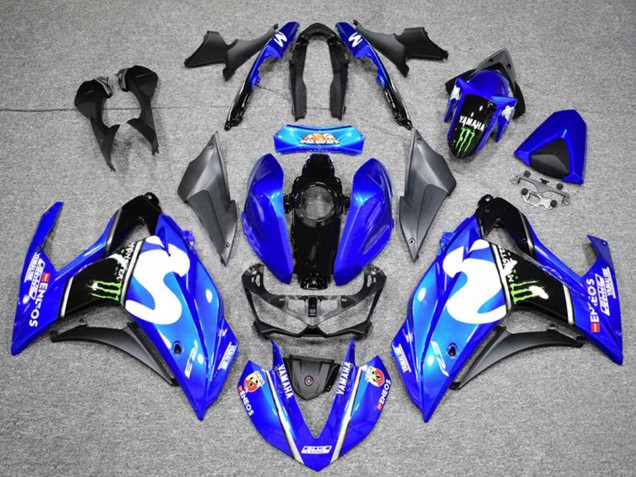 2015-2018 Blue Black Green Monster Yamaha YZF R3 Motorcycle Fairings Australia