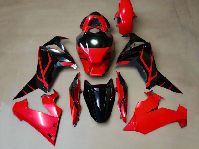 2019-2020 Red Glossy Black Stripe Honda CBR650R Motorcycle Fairings Australia
