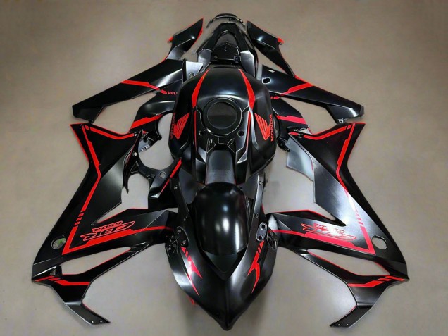 2019-2020 Glossy Black Red Stripe Honda CBR650R Motorcycle Fairings Australia