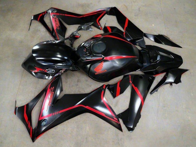 2021-2023 Glossy Black Red Stripe Honda CBR650R Motorcycle Fairings Australia
