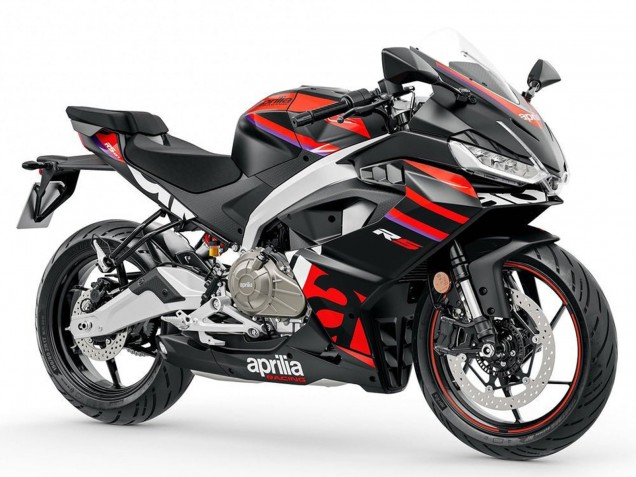 2024-2025 Matte Black Red Aprilia RS457 Motorcycle Fairings Australia