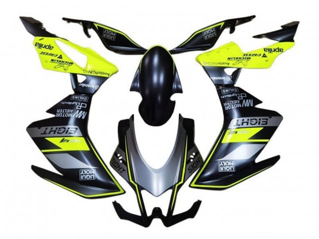2016-2020 Matte Black Grey Yellow Aprilia RSV4 1000 Motorcycle Fairings Australia