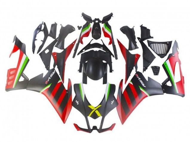 2016-2020 Matte Black Red Green Stripe Aprilia RSV4 1000 Motorcycle Fairings Australia