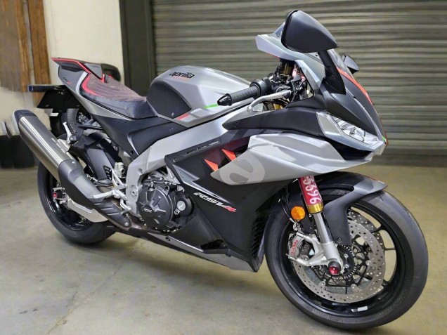 2021-2024 Glossy Silver Matte Black Aprilia RSV4 1100 Motorcycle Fairings Australia