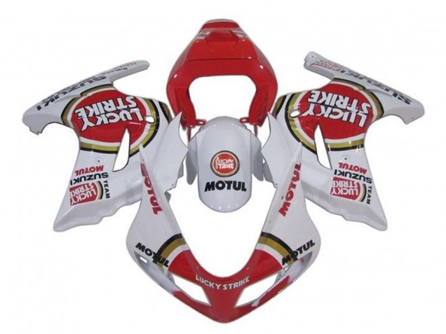 2003-2013 White Red Lucky Strike Suzuki SV650 Motorcycle Fairings Australia