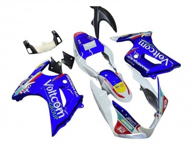 2003-2013 White Blue Voltcom Suzuki SV650 Motorcycle Fairings Australia