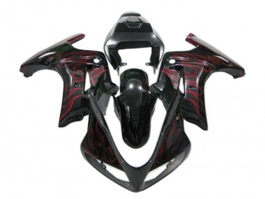 2003-2013 Glossy Black Red Flame Suzuki SV650 Motorcycle Fairings Australia