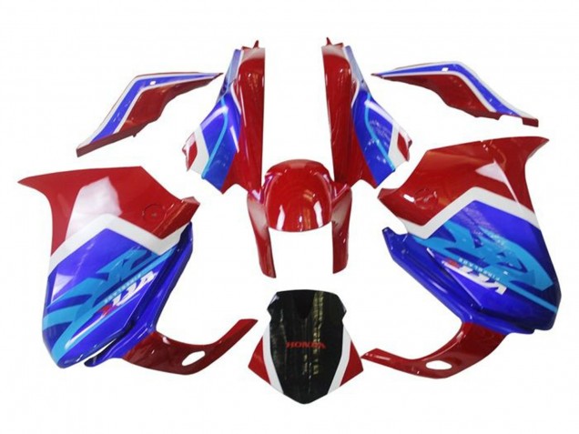 2010-2014 White Red Blue Honda VFR 1200 Motorcycle Fairings Australia