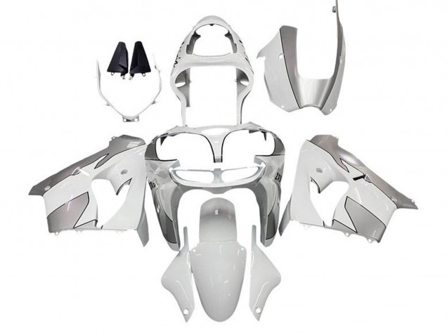 2000-2001 White Silver Kawasaki ZX9R Motorcycle Fairings Australia