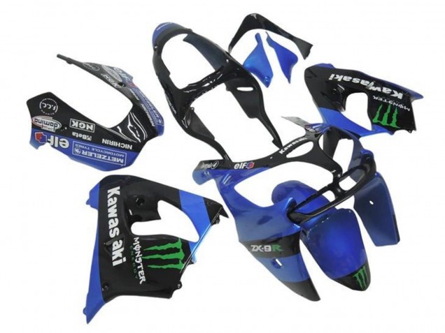 2000-2001 Blue Black Green Monster Kawasaki ZX9R Motorcycle Fairings Australia
