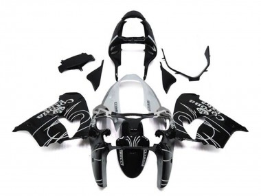 2002-2003 Glossy Black White Corona Extra Kawasaki ZX9R Motorcycle Fairings Australia