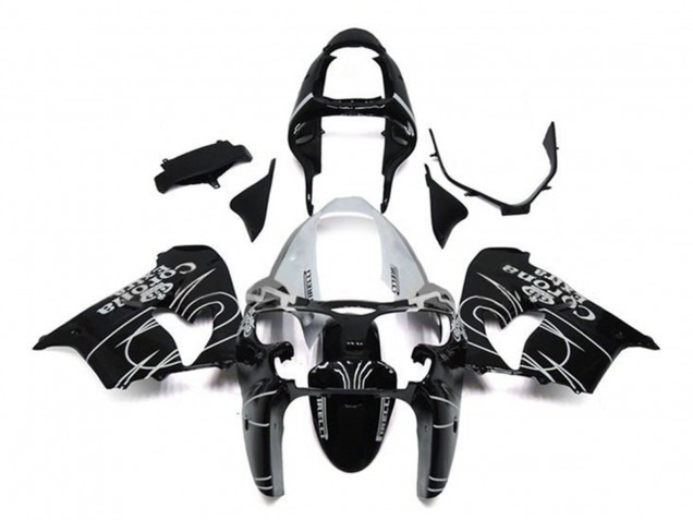 2002-2003 Glossy Black White Corona Extra Kawasaki ZX9R Motorcycle Fairings Australia