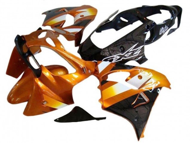 2002-2003 Orange Black White Kawasaki ZX9R Motorcycle Fairings Australia