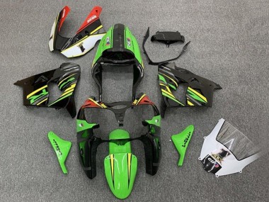 2002-2003 Green Black Yellow Orange Kawasaki ZX9R Motorcycle Fairings Australia