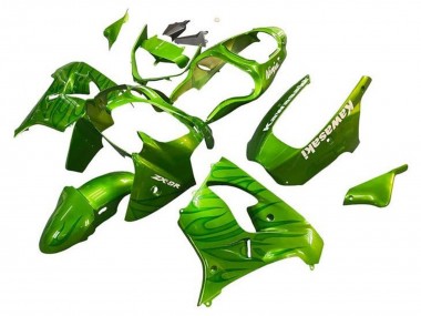 2002-2003 Green Flame Kawasaki ZX9R Motorcycle Fairings Australia