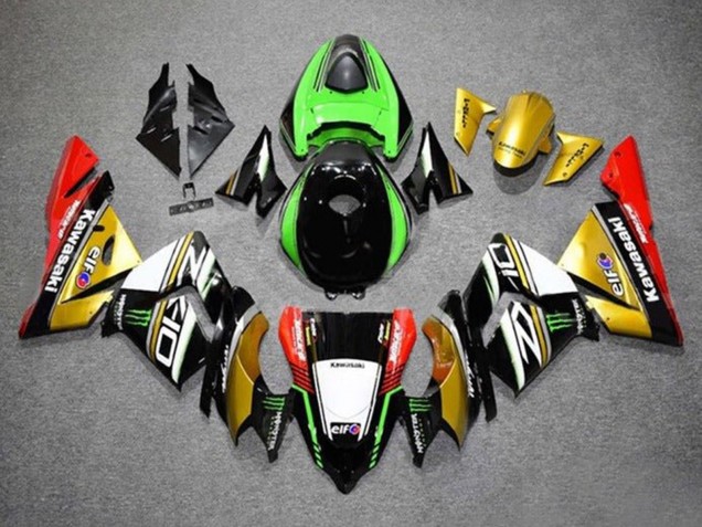 2004-2005 Gold Black Green White Red Kawasaki ZX10R Motorcycle Fairings Australia