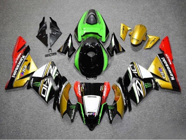 2004-2005 Gold Black Green White Red Kawasaki ZX10R Motorcycle Fairings Australia
