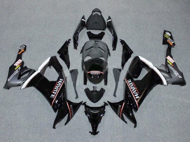 2008-2010 Glossy Black Red White Hayate Kawasaki ZX10R Motorcycle Fairings Australia