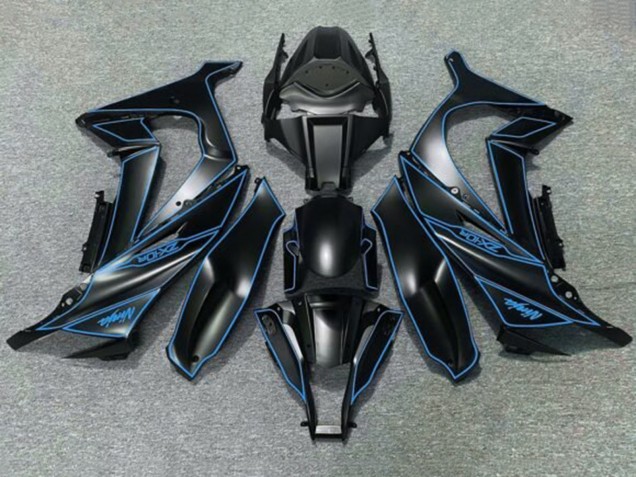 2011-2015 Matte Black Blue Kawasaki ZX10R Motorcycle Fairings Australia