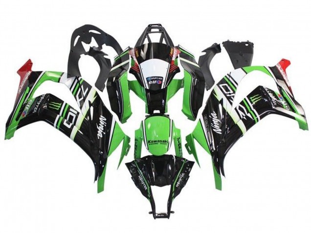 2011-2015 Green Black White Red Stripe Monster Kawasaki ZX10R Motorcycle Fairings Australia