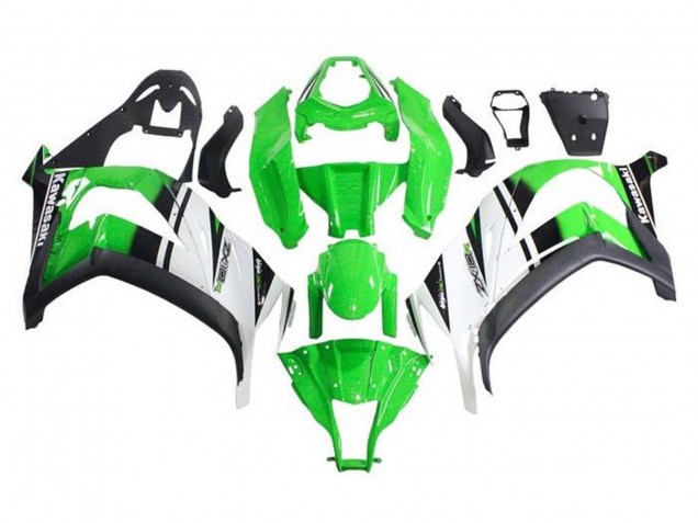 2011-2015 Green White Black Stripe Kawasaki ZX10R Motorcycle Fairings Australia