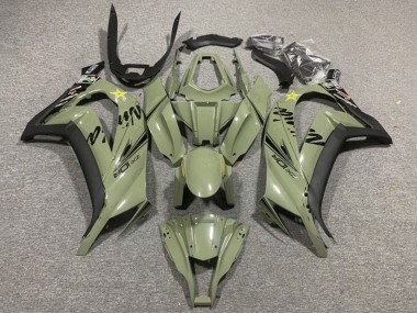 2011-2015 Dark Army Green Black Yellow Star Kawasaki ZX10R Motorcycle Fairings Australia