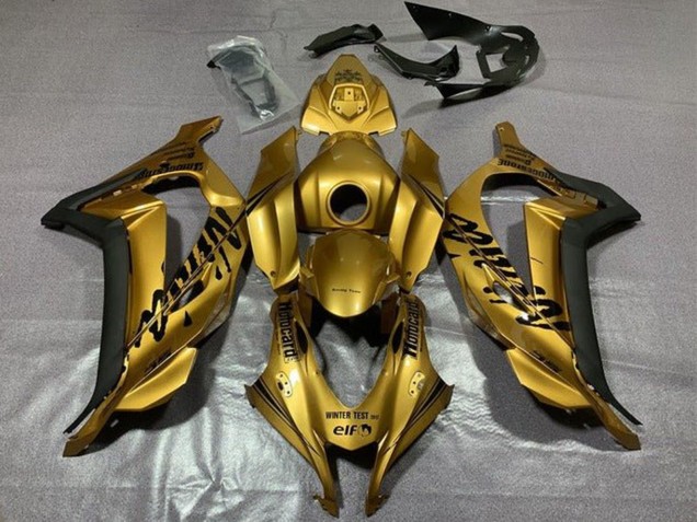 2016-2020 Gold Black Kawasaki ZX10R Motorcycle Fairings Australia