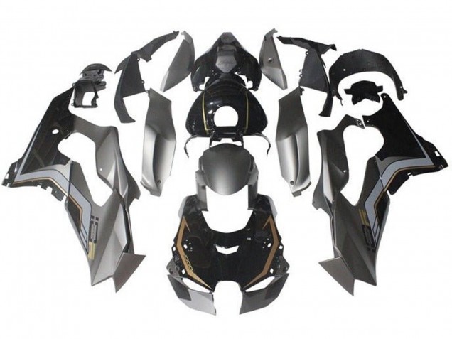 2021-2025 Grey Glossy Black Gold Kawasaki ZX10R Motorcycle Fairings Australia