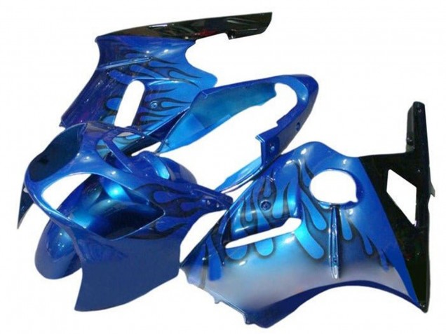 2000-2001 Blue Black Flame Kawasaki ZX12R Motorcycle Fairings Australia