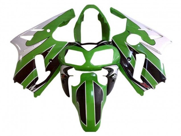 2000-2001 White Green Black Stripe Kawasaki ZX12R Motorcycle Fairings Australia