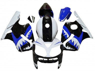 2000-2001 White Black Blue Shark Kawasaki ZX12R Motorcycle Fairings Australia