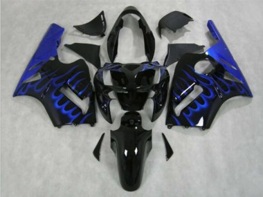 2002-2006 Glossy Black Blue Flame Kawasaki ZX12R Motorcycle Fairing Australia