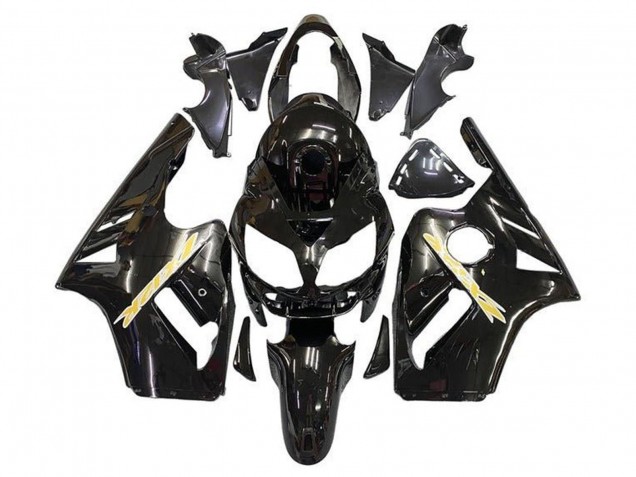 2002-2006 Glossy Black Gold Kawasaki ZX12R Motorcycle Fairing Australia
