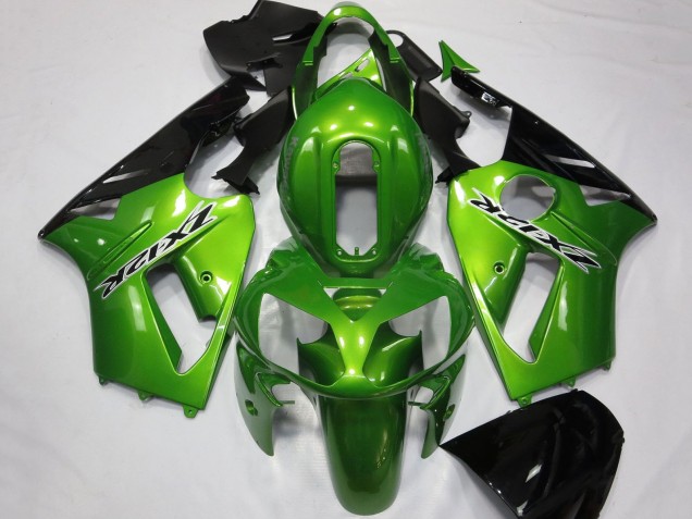 2002-2006 Green Glossy Black Kawasaki ZX12R Motorcycle Fairings Australia